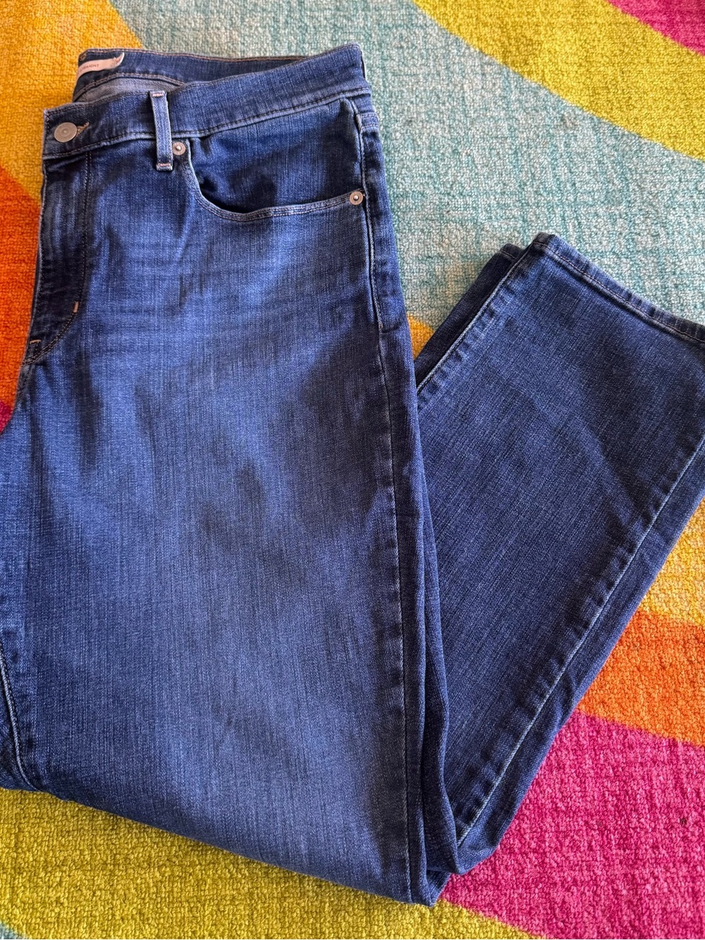Levi's Women's Straight Leg Jeans in Dark Blue Wash